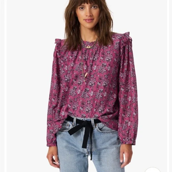 Xirena Lanie block print top in wild rose size XS - Picture 8 of 9